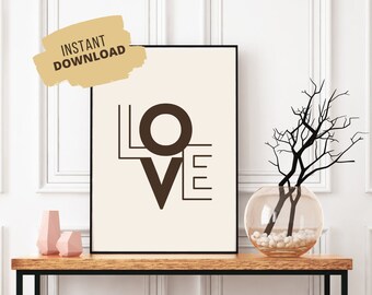 Love Art, Printable Love Design, Love Quotes, Wall Art, Digital Art, Love Wall Art, Printable, Downloadable