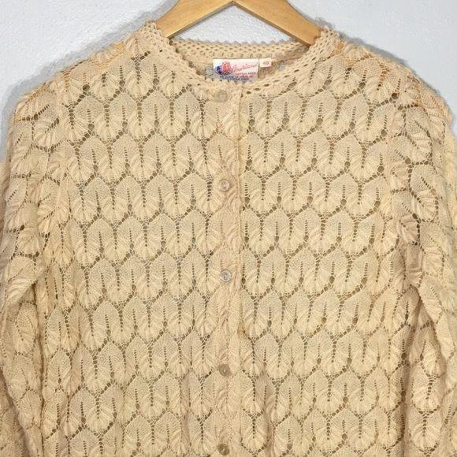 Vintage 60's Open Knit Cardigan Sweater / Grandma / Etsy