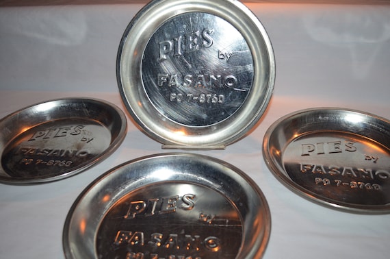FASANO SET of 4 Metal Pie Tins 9 Inch Pie Plate Baking Bakery Advertising Apple Cherry Blueberry Pumpkin Etsy Australia