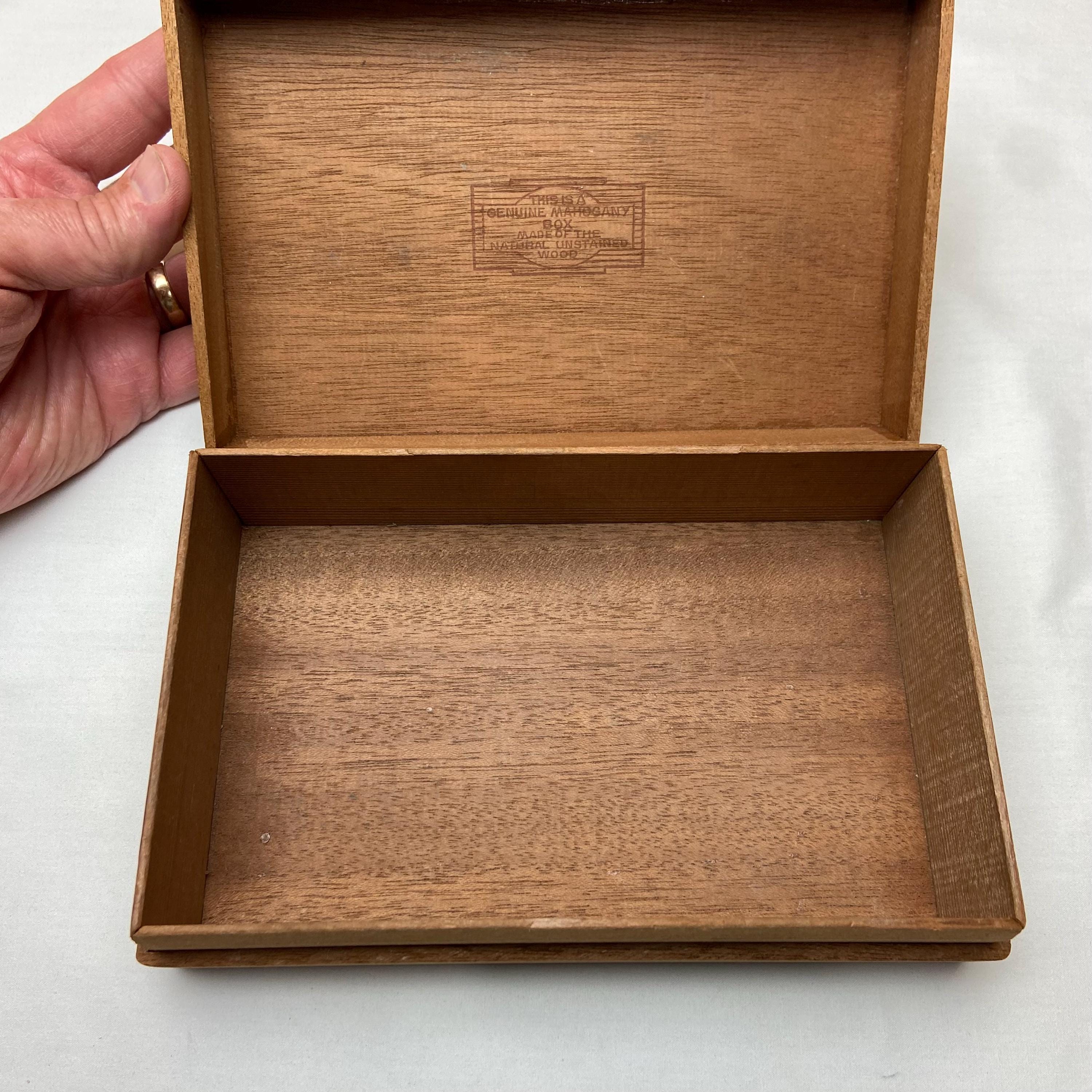 RM Haan Candy Company Chocolates Bon Bons Natural Mahogany Wood