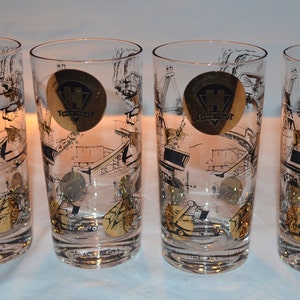 Drinking Glasses - Modern Kitchen Glassware Set Unique Vintage