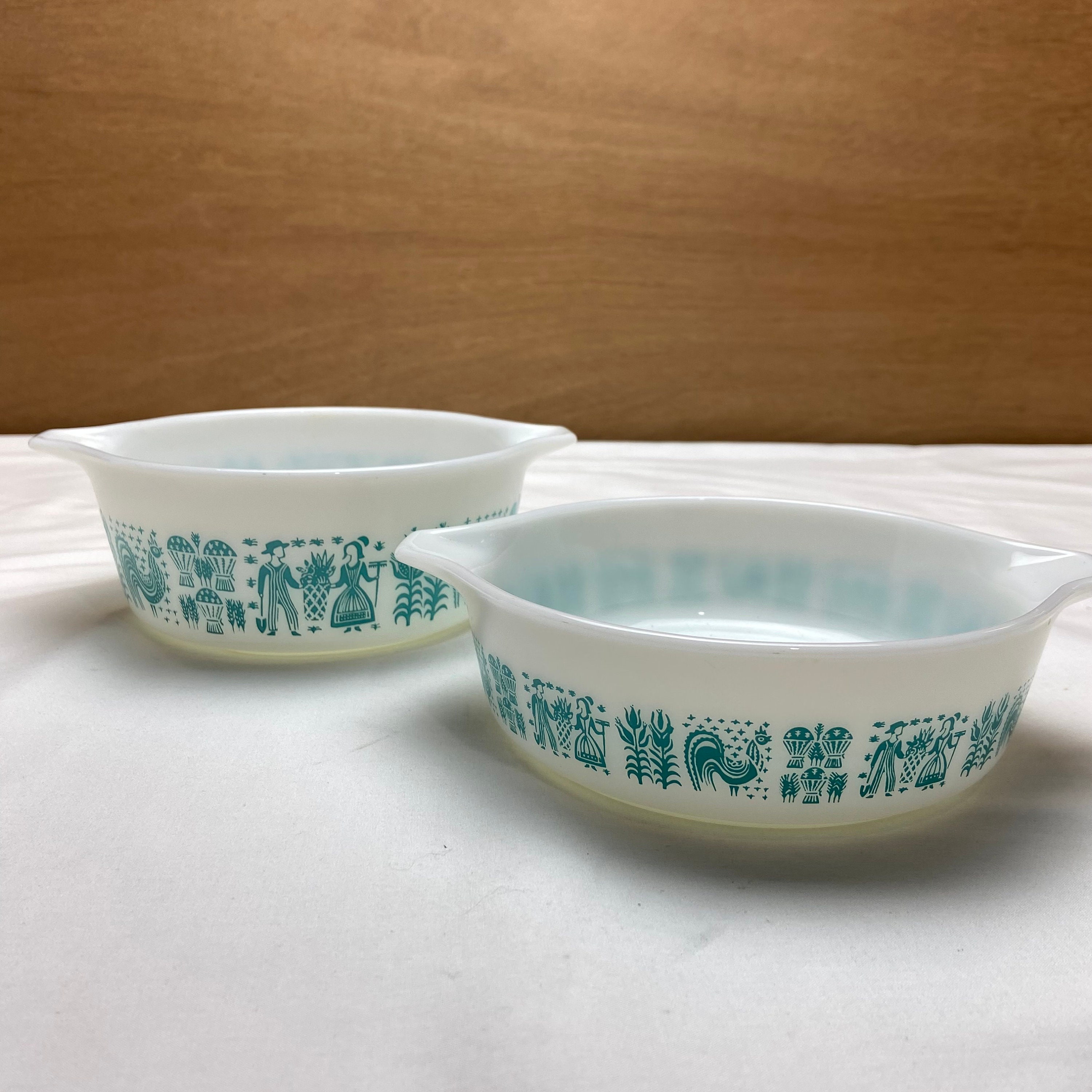 専用ページ　ビンテージ PYREX USA 蓋付　キャニスター旧ロゴ　B Pyrex Cat Rooster - Etsy