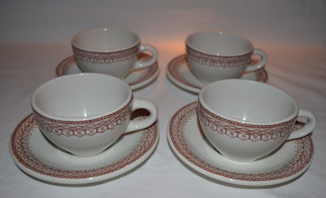 Erica by J E Heath England 4 SETS Coffee Cup Saucer - Vintage ...