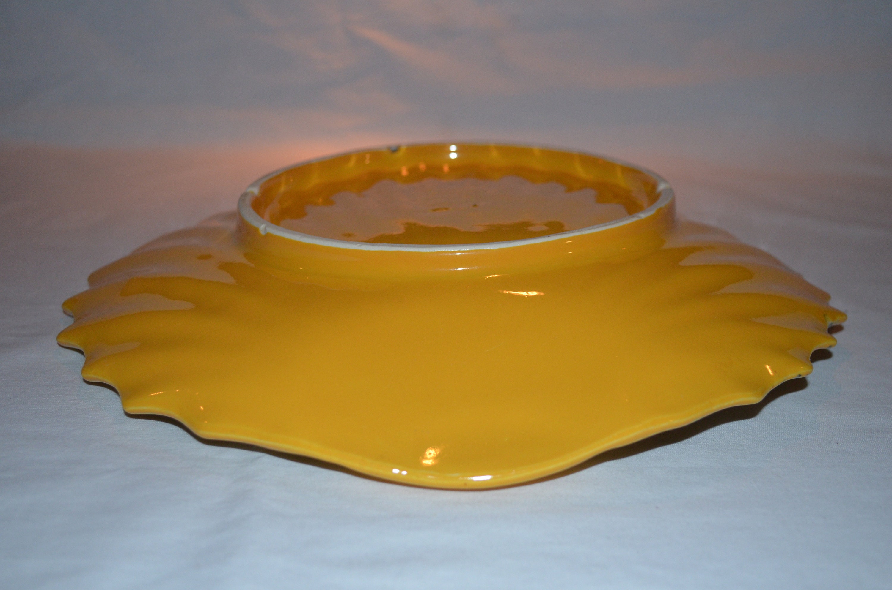 Kitchen & Dining Mid Century Pottery Shell Platter by Mount Clemens