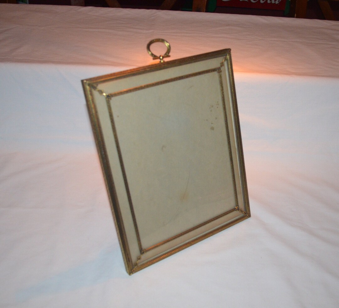 UNIQUE Vintage Metal Picture Frame Frame Within a Frame Etsy