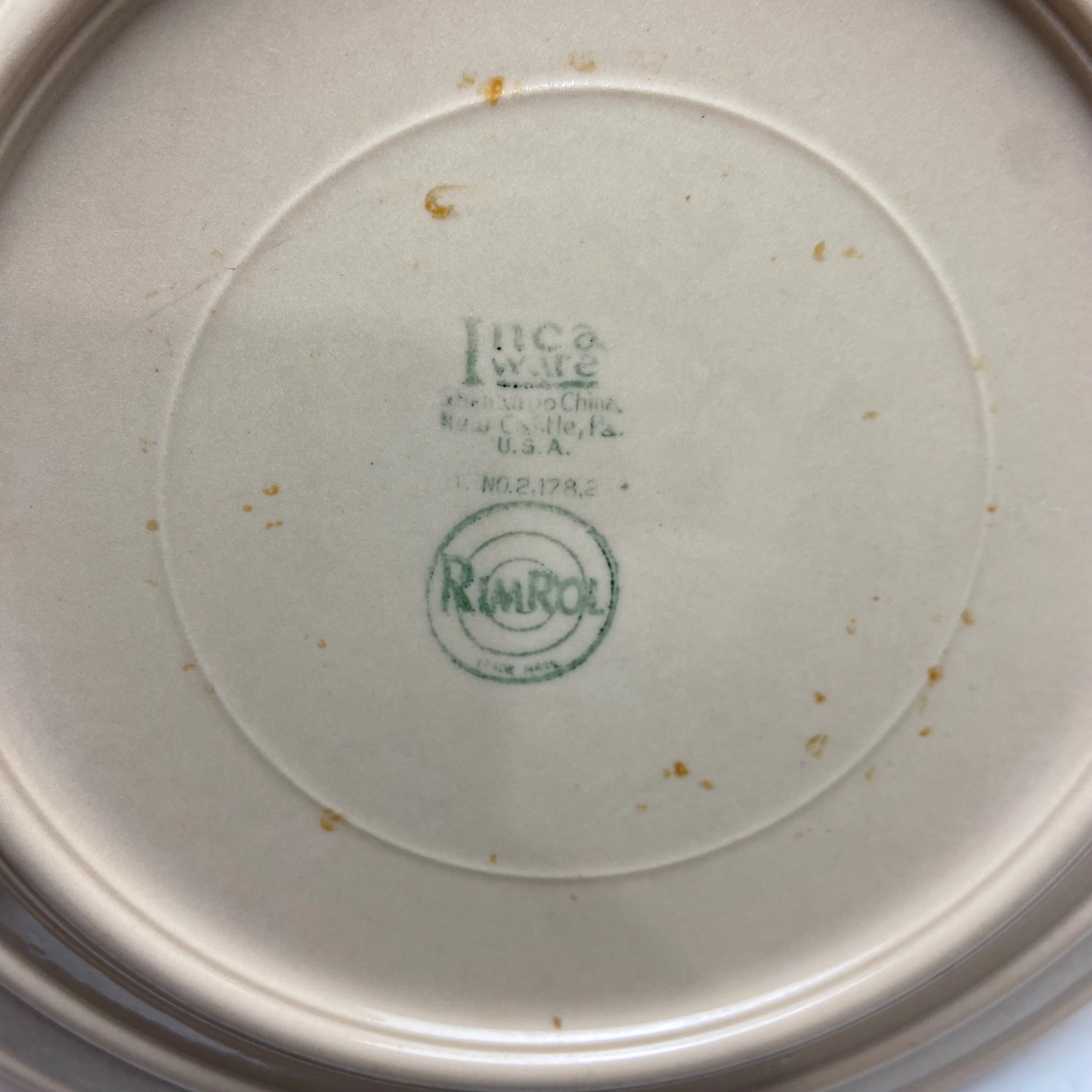 Inca Plate Inca Ware Shenango Rim Rol SET of 3 Rose Point 9