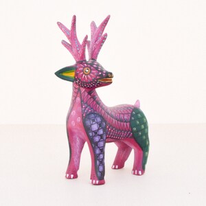 Alebrije Deer Figurine Oaxacan Wood Carving Mexican Folk Art Hand Painted Animal Sculpture Forest Spirit Gift - Magia Mexica