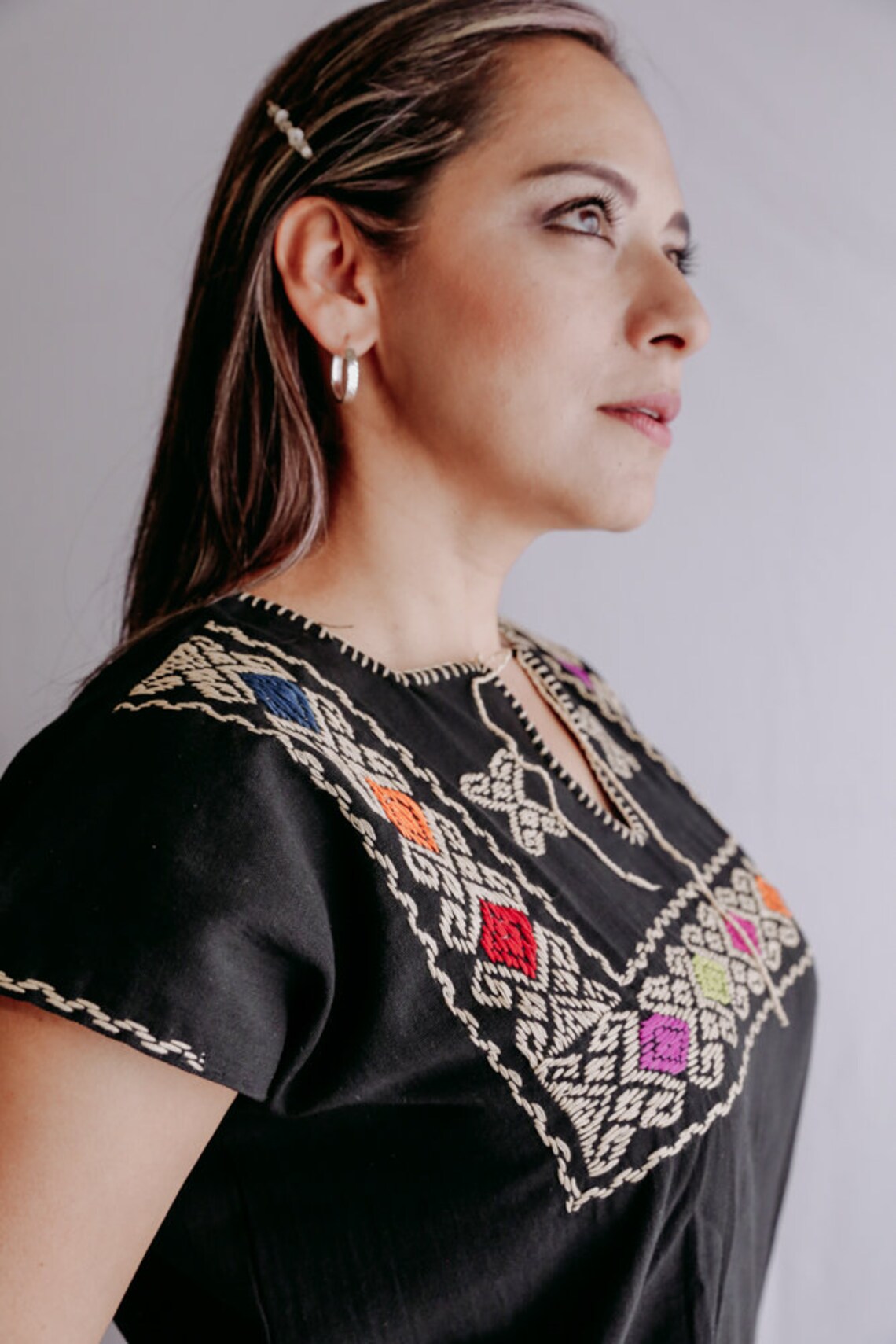 Magia Mexica B033 Oaxacan Women Embroidered Handmade Blouse - Etsy UK