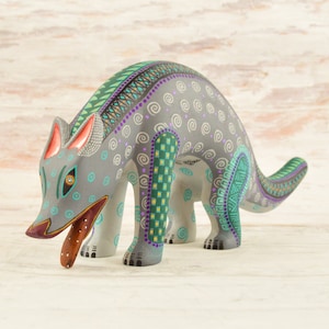 Alebrije Coyote Figurine Oaxacan Wood Carving Mexican Folk Art Hand Painted Animal Sculpture Spirit Animal Decor Gift - Magia Mexica