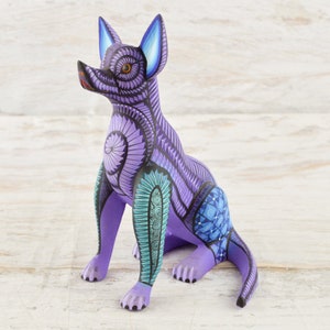 Alebrije Dog Figurine Oaxacan Wood Carving Mexican Folk Art Hand Painted Animal Sculpture Pet Lover Gift Decor - Magia Mexica