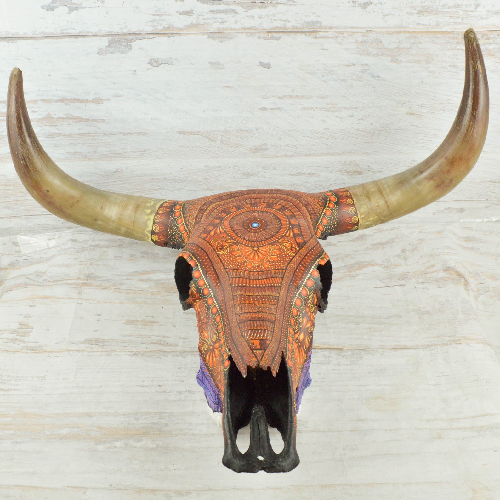 Magia Mexica A1969 Bull Head Alebrije Oaxacan Wood Carving Etsy