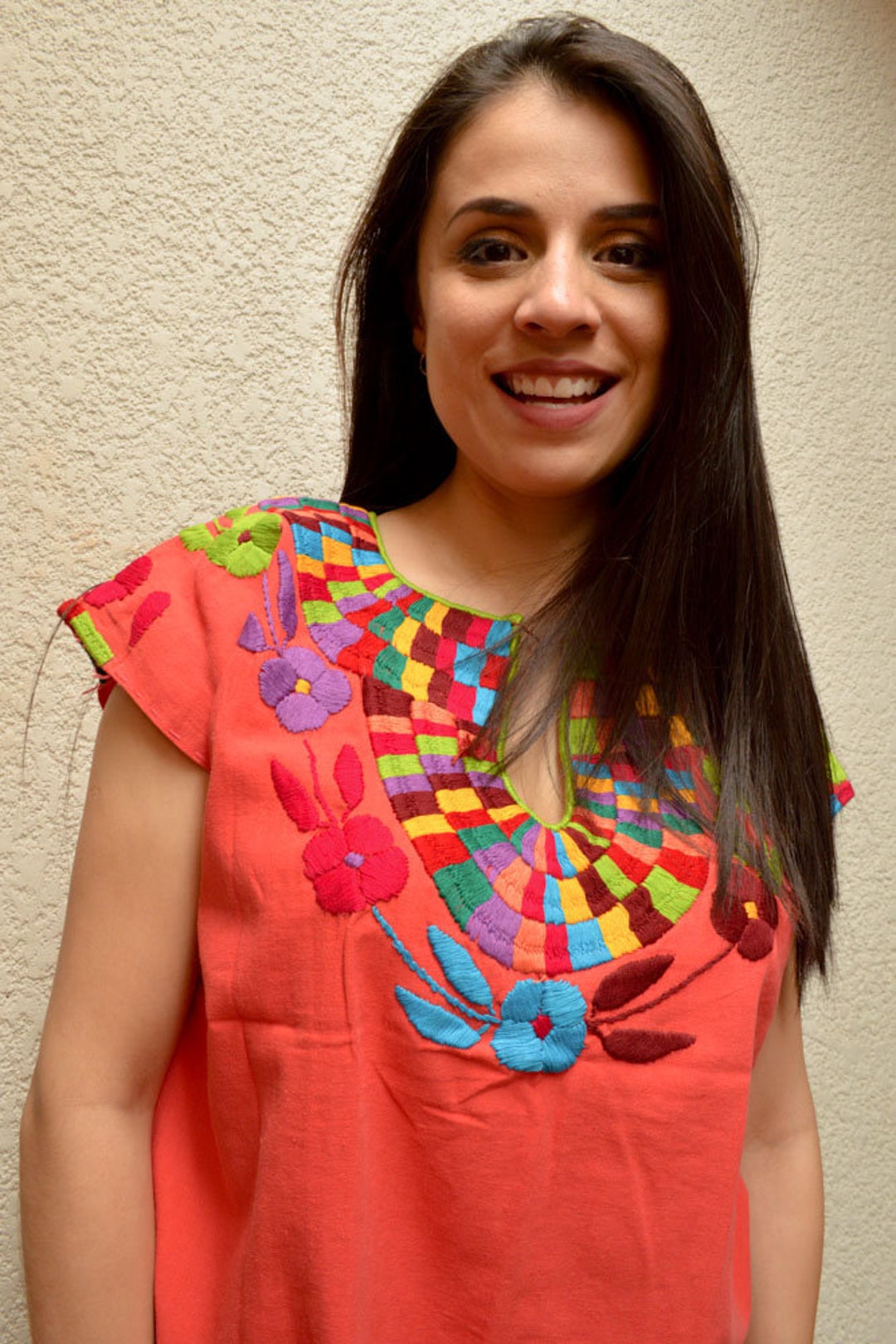 Magia Mexica | B074 オアハカの女性用刺繍ハンドメイドブラウス