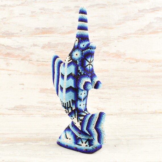 Huichol Sailfish Sculpture | Hand Carved Copal Wood Alebrije