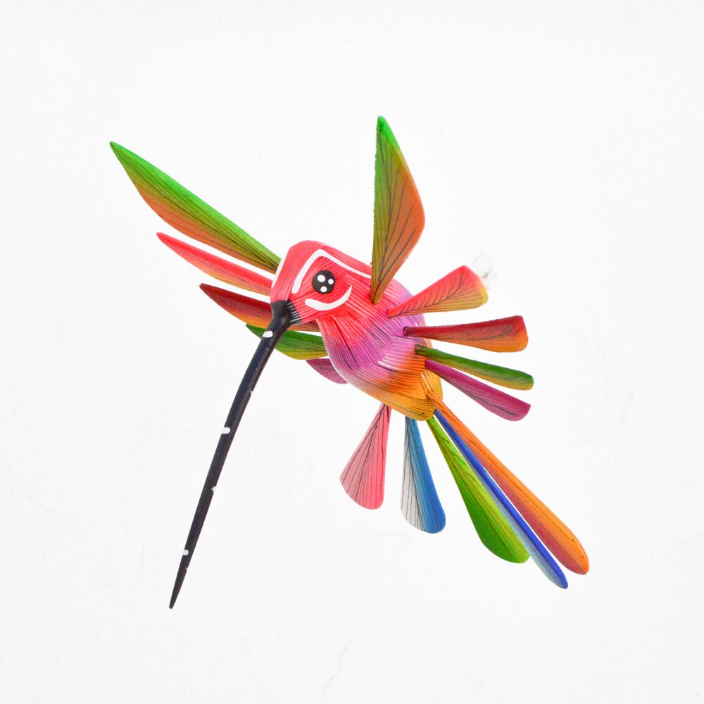 Hummingbird Alebrije Colibri Oaxacan Wood Carving Home Decor  display picture 1