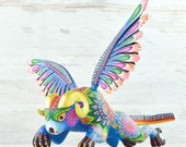 Magia Mexica A2480 Pepita Alebrije Oaxacan Wood Carving Painting Handcrafted Folk Art Mexican Craft