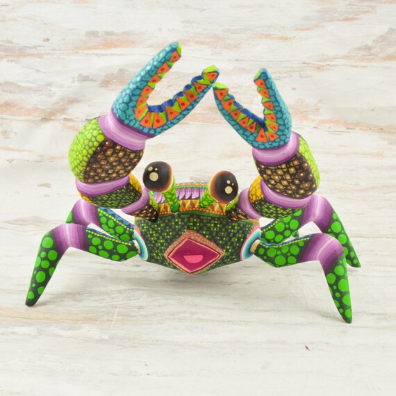 Alebrije Cangrejo II Talla de Madera Artesanal