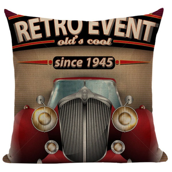 Vintage Car Pillow Etsy