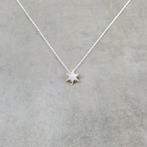 Star [SILVER] Plated Necklace Sun Shiny Dainty Good Luck Karma Charm Pendant Necklace in Gift Box Celestial