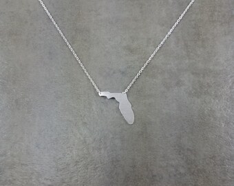 18” Chain Wishrocks Florida State Pride Sterling Silver Pendant Necklace