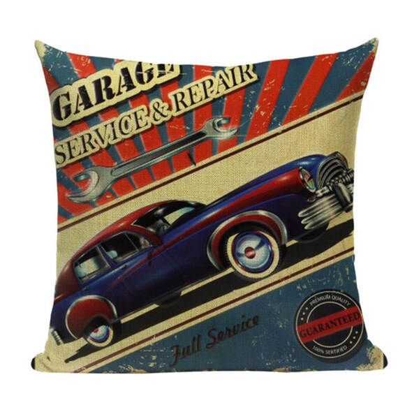 Vintage Car Pillow Etsy