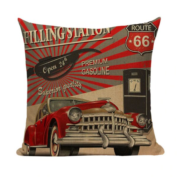 Vintage Car Pillow Etsy