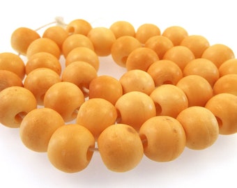 Strand of Natural Bone Beads Large Hole