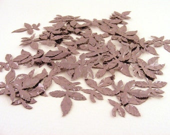 Leaf Sequins Sew on Lavender Gray Lot of 50 NOS