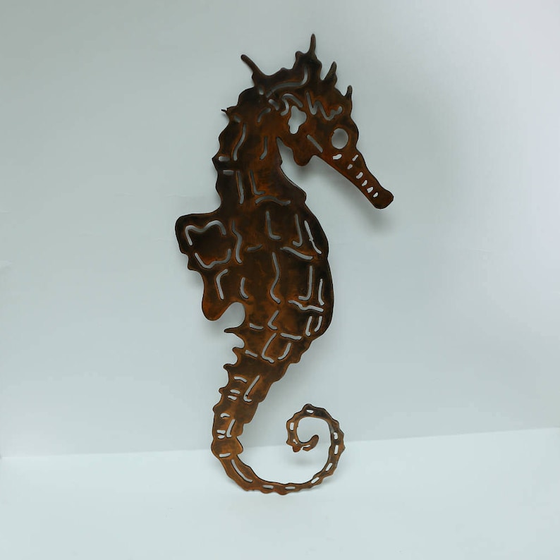 Seahorse Metal Wall Art/metal Wall Decor/beach Decor Etsy