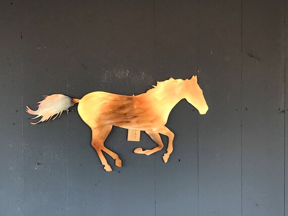 Running Horse Metal Wall Art Etsy