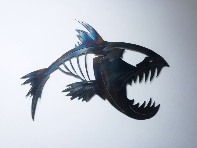 Metal Fish Wall Art Etsy