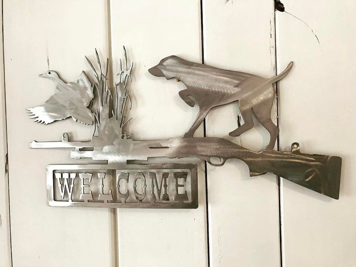 Duck Hunting Sign Metal Wall Art Home Decor Etsy