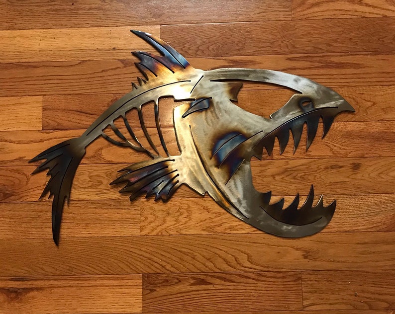 Metal Fish Wall Art Etsy