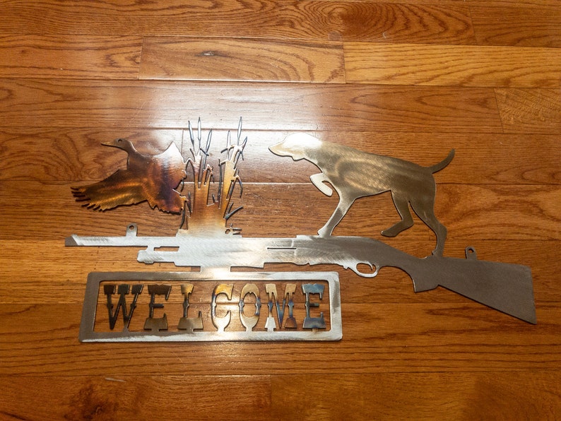 Colored Duck Hunting Welcome Sign Metal Wall Art Home ...