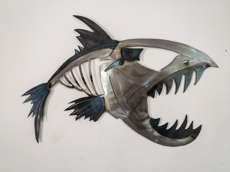 Metal Fish Wall Art Etsy
