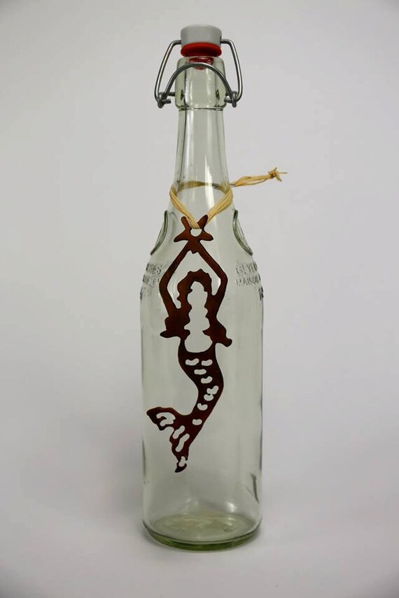 Mermaid Wine Bottle Charm/Ornament/Plasma Cut Metal Art Etsy