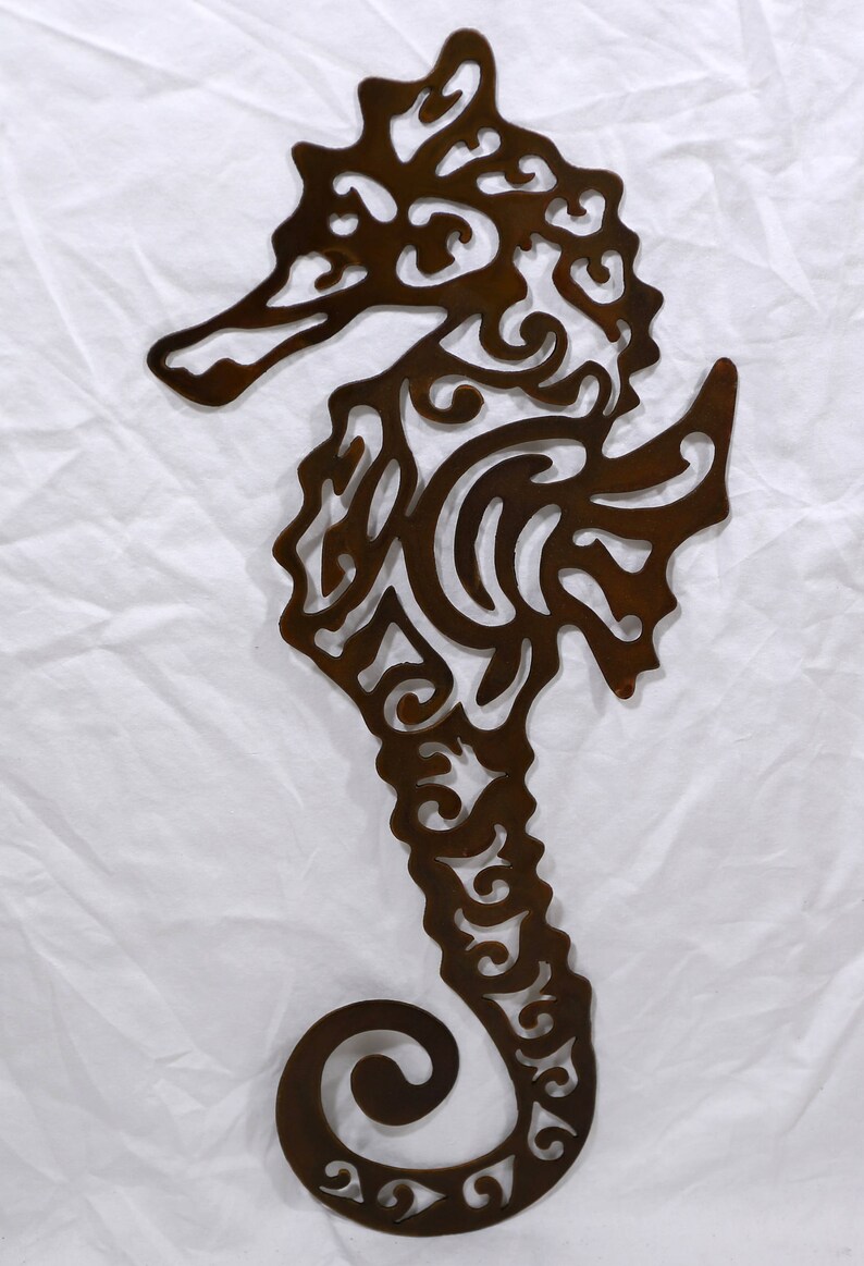 Steel Tribal Seahorse/metal Wall Art/home Decor/plasma Cut Etsy UK