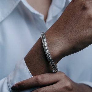 Men&#39;s Byzantine Bracelet - 925 Silver Chain Handmade Jewelry