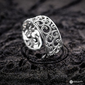 Ombak Segara Cuff Bracelet in Sterling Silver
