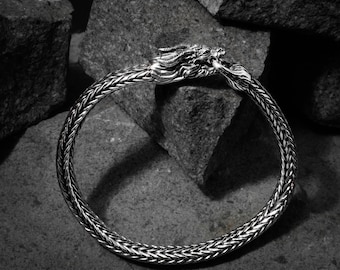 Pulsera de cadena Colección Dragón Plata de ley Joyería Sunaka