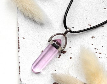 Light Pink • Necklace Quartz | pendulum | Necklace | Gifts for Women | girlfriend | sister | mummy