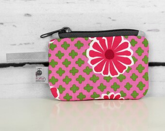 Mini wallet "Kim" Pink Flowers | Bag | small gifts