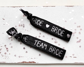 Bride oder Team Bride • Armband | Hairtie | Junggesellinnenabschied