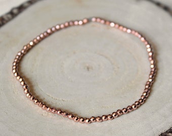 Hämatit • Armband rosegold Perlenarmband Armschmuck | Geschenk Frau Freundin Schwester Mama