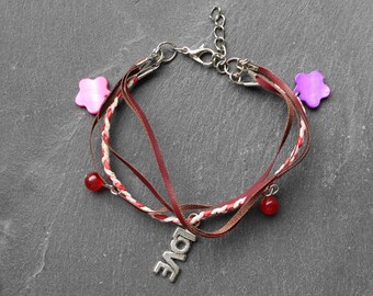 Love • Bracelet Leather | jade | Bracelet | Gift idea woman | girlfriend | sister | mummy