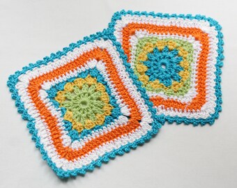 Set of 2 Crochet Coasters | gift idea