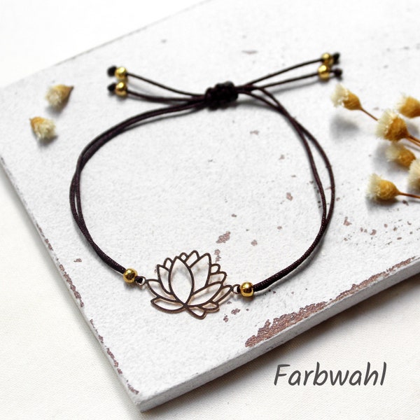 lotus flower • bracelet macrame | Bracelets | Desired color | gift woman | girlfriend | sister | mummy