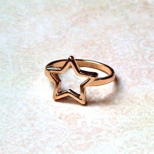 Star • Ring Gold Colored Gift Gift Idea Wife Girlfriend Sister Mom Birthday Christmas Mother's Day