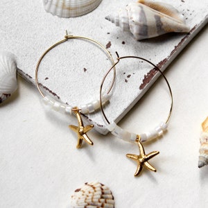 Starfish Hoop Earrings - Beachy Earrings | Earrings | Gift for Women