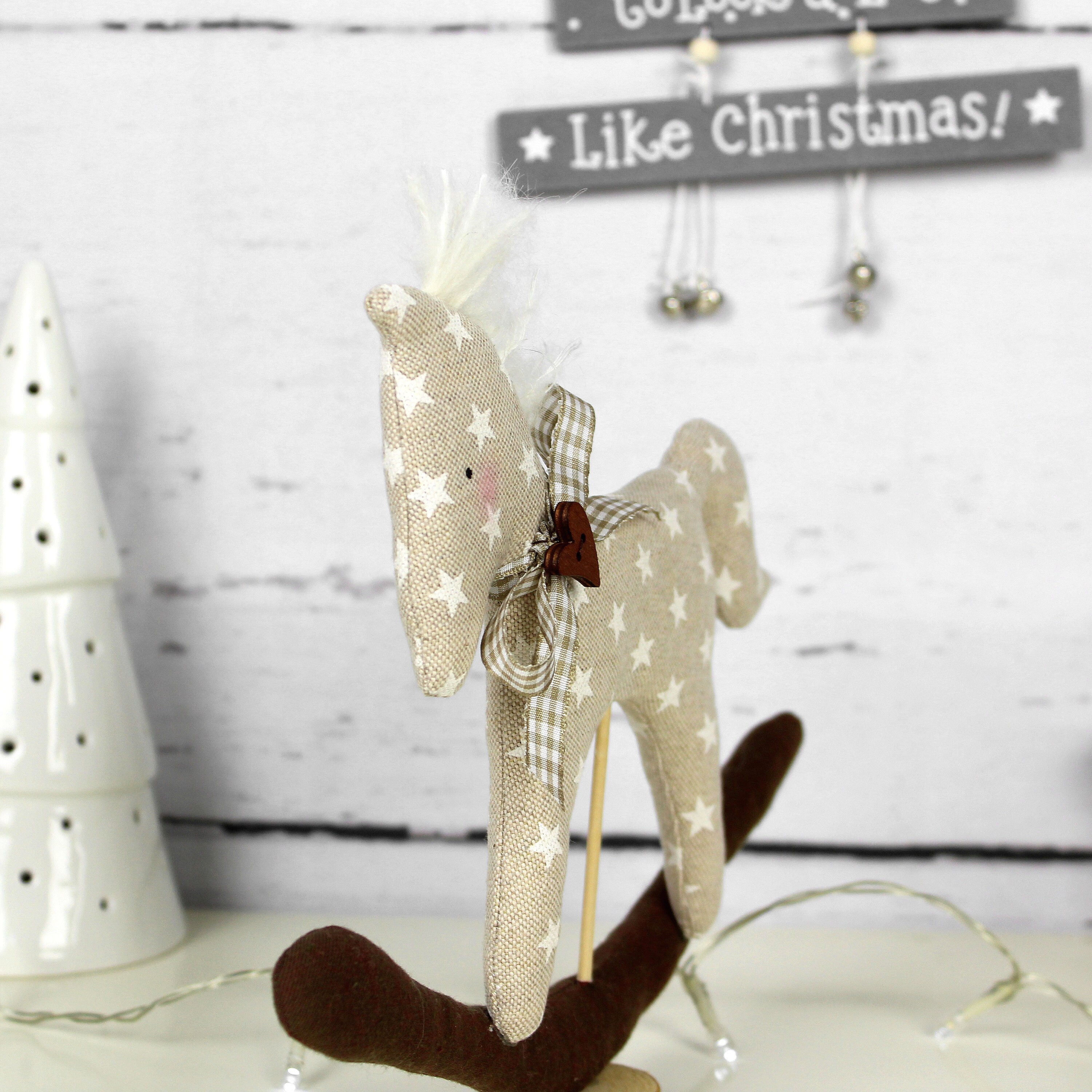 Decorative Rocking Horse Made of Fabric ~ Christmas Decoration - Etsy