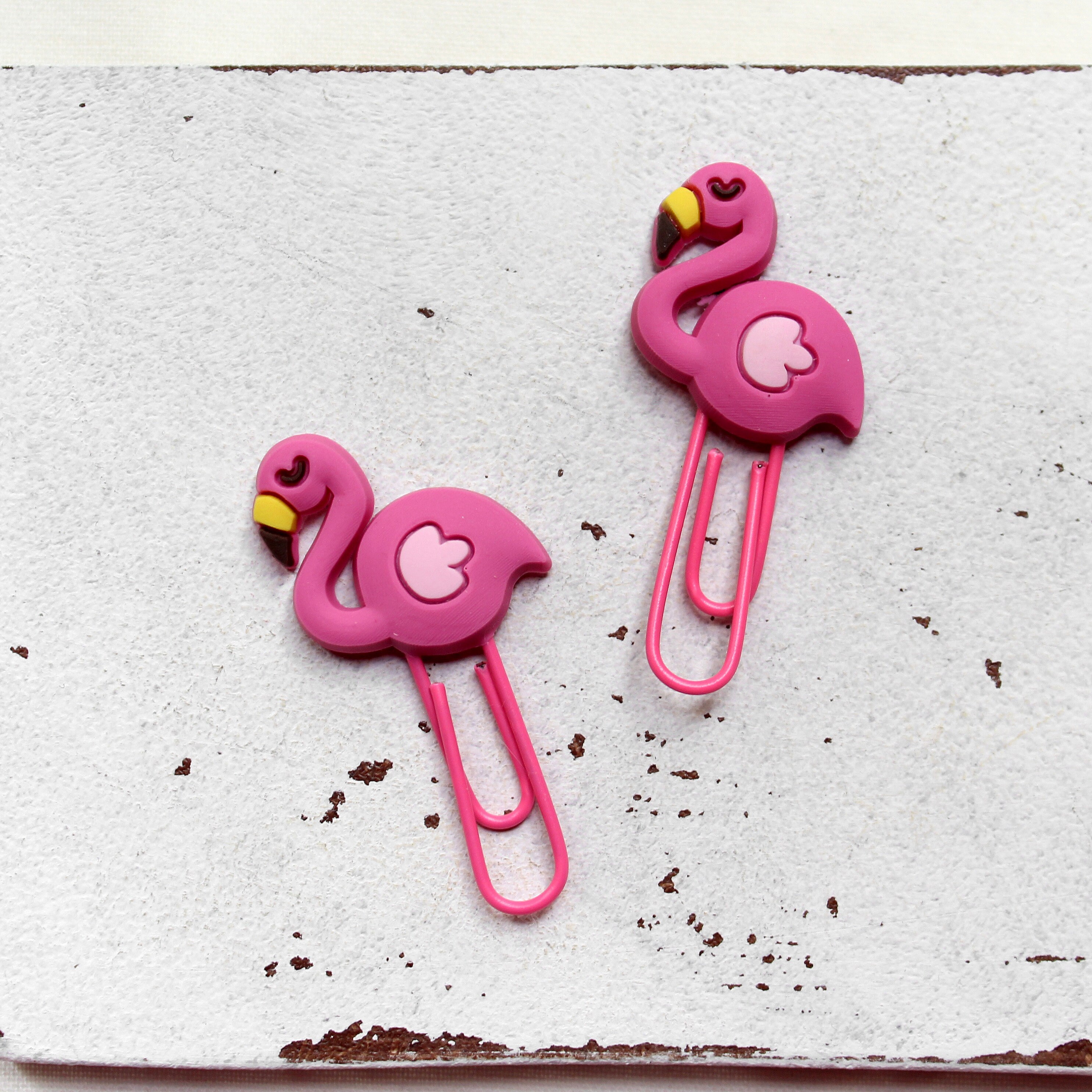 Set of 2 Paper Clips Flamingo Gift Etsy